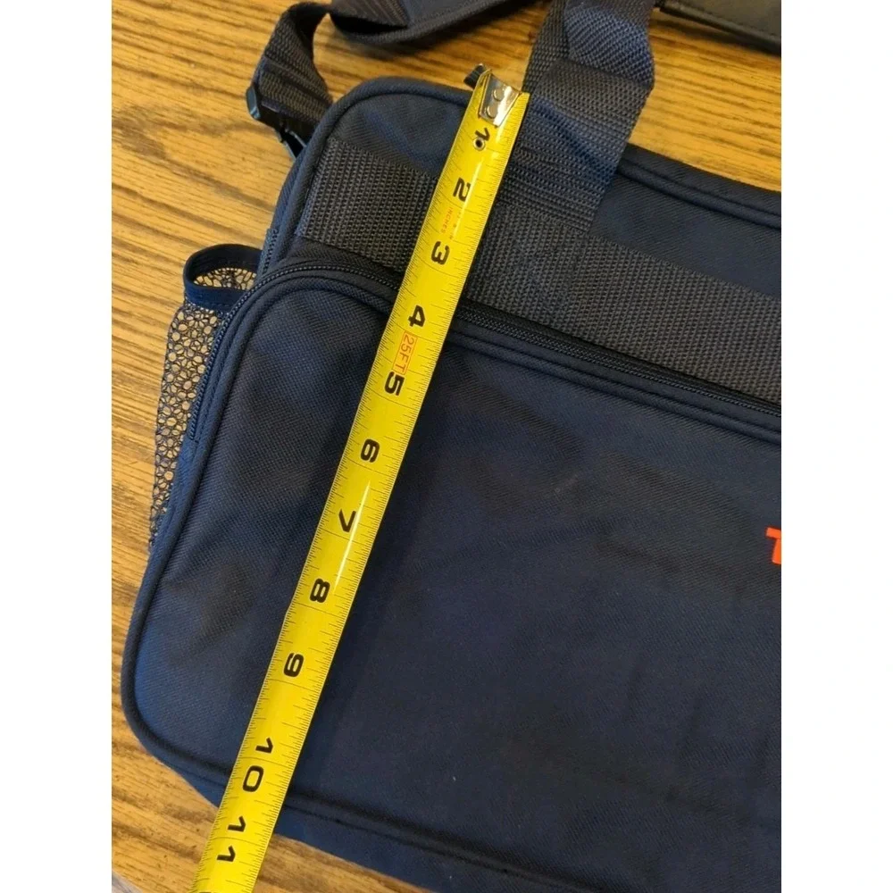 Trafalgar Crossbody or Hand-Carry On Tote Bag Mens‎ Navy Blue Embroidered